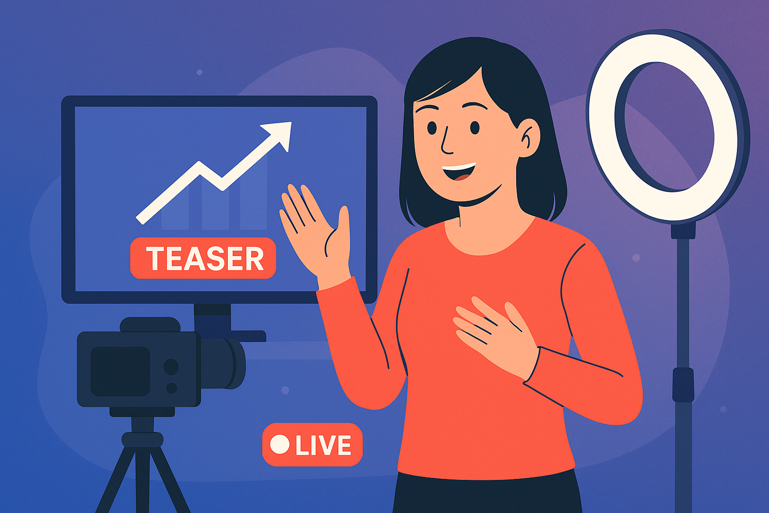 Penggunaan video teaser sebelum live streaming meningkatkan jumlah penonton dan penjualan di Shopee Live dan TikTok Live Shopping.