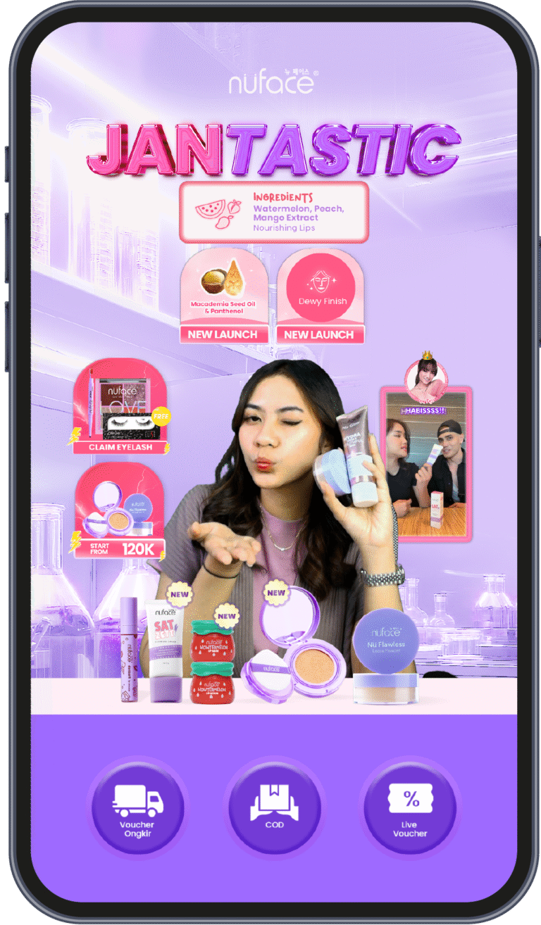 Setup studio livestreaming Kreaviz dengan lighting, camera, OBS, dan sistem multi-cam.