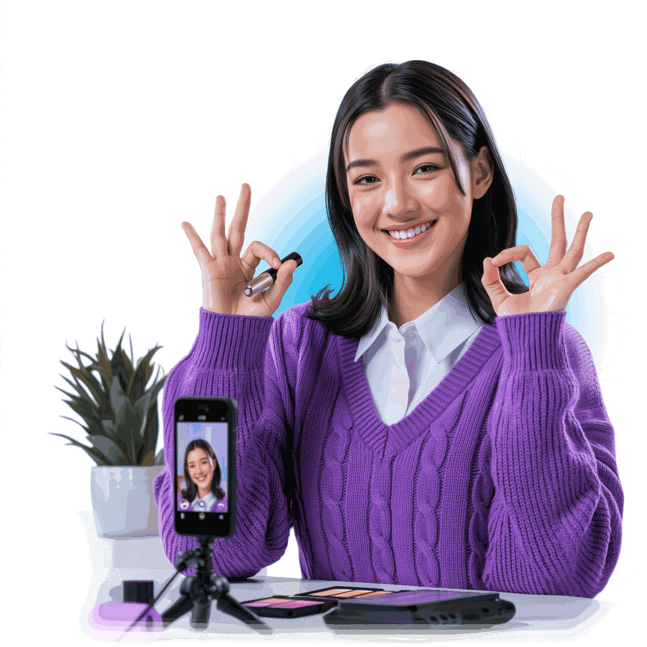 Visual layanan host live streaming Kreaviz