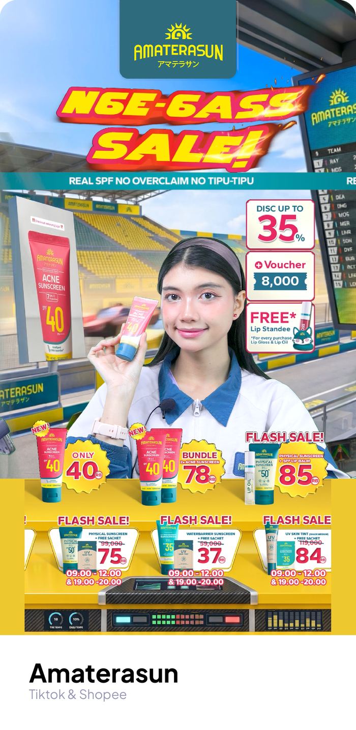 Contoh live shopping Amaterasun oleh Kreaviz